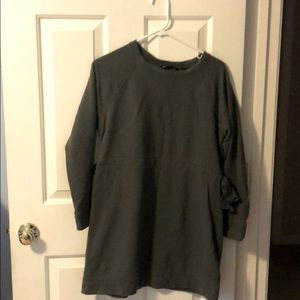 Athleta stone grey tunic sweatshirt size medium